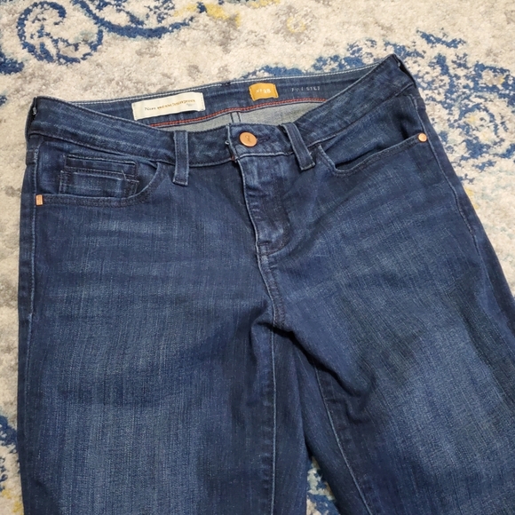 Anthropologie Pilcro And The Letterpress Stet Flare Jeans Dark Wash 28 - Picture 3 of 8